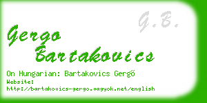 gergo bartakovics business card